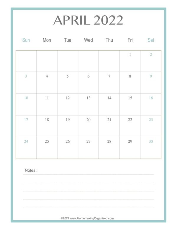 A Simple Homeschool Planner Monthly Calendar