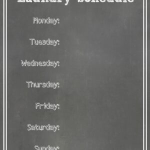 Chalkboard Laundry Schedule